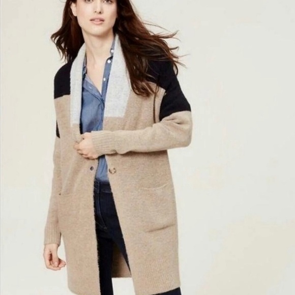 Loft Women’s Petite Long Sweater/Jacket Size L/XL - Picture 1 of 4